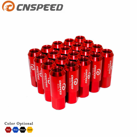 CNSPEED-tuercas de rueda de coche M14X1.5, 60mm, 20 Uds., de aluminio, negro, azul, rojo y naranja ► Foto 1/6