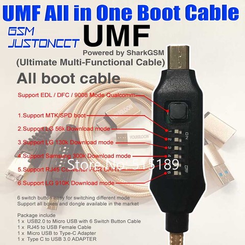 Cable Umm/all in one para edl/dfc para modelo 9800 para botas qualcomm/mtk/spd para lg 56 k/910 k ► Foto 1/4