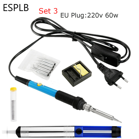 ESPLB-soldador eléctrico de temperatura ajustable, estación de soldadura con interruptor, 110V/220V, enchufe US/EU ► Foto 1/6