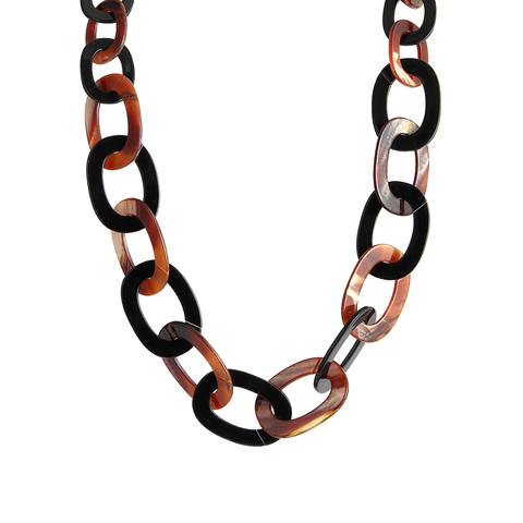 FishSheep-collares de cadena larga acrílica para mujer, cadena de eslabones de acetato de resina geométrica, colgante grande, joyería 2022 ► Foto 1/6