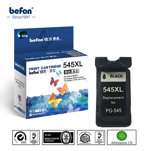 Befon Compatible 545XL 545 XL cartucho de Canon PG545 PG-545 PG 545 Pixma MG3050 2550 de 2450, 2550S 2950 MX495 ► Foto 1/3