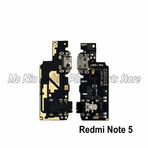 Módulo de micrófono + Tarjeta de puerto de carga USB piezas de conector de Cable flexible para Xiaomi Redmi Note 5 5A, repuesto, nuevo ► Foto 1/3
