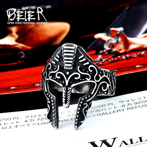 BEIER-anillo Vintage de acero inoxidable 316L para hombre, joyería antigua romana, regalo, LLBR8-609R ► Foto 1/5