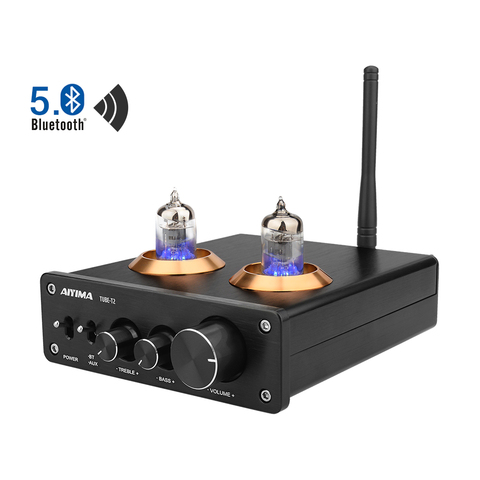 AIYIMA Bluetooth 5,0 HiFi 6J1 preamplificador de tubo de vacío preamplificador estéreo con Control de graves agudos para cine de sonido en casa ► Foto 1/6