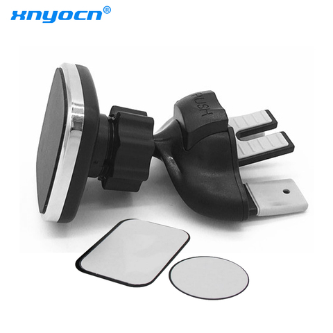 1 pc magnético coche CD ranura de ventilación de aire soporte de teléfono celular ajustable coche teléfono móvil soporte Universal para iPhone/Samsung ► Foto 1/6