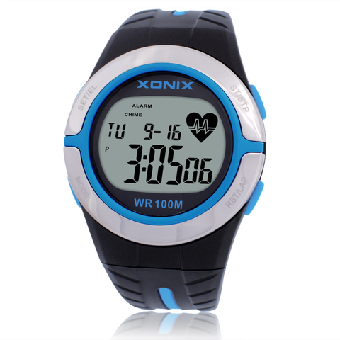 ¡Caliente! Monitor de ritmo cardíaco Unisex relojes deportivos impermeable 100 M hombres y mujeres reloj Digital correr buceo mano reloj Montre Homme ► Foto 1/6