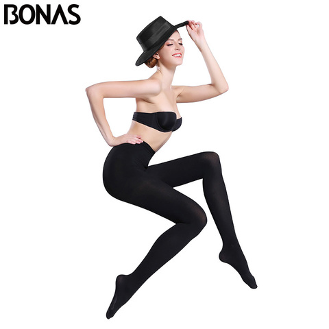 BONAS 80D-medias otoñales de alta elasticidad para mujer, ajustadas, sin costuras, Color femenino, antigancho ► Foto 1/6