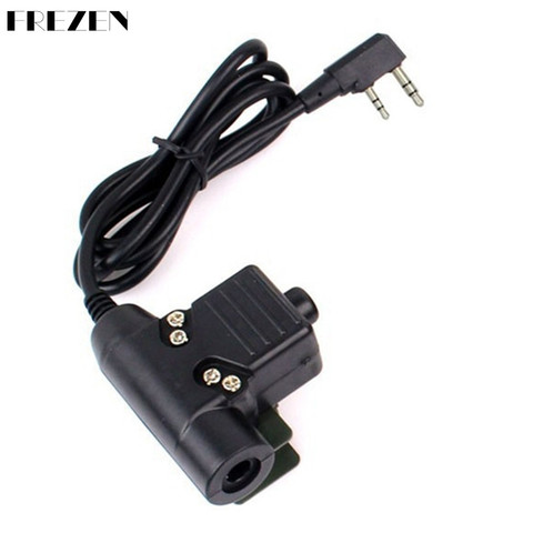 Adaptador de Cable militar para walkie-talkie Motorola Kenwood, enchufe de Cable U94 PTT, versión estándar Z113, TYT F8, BAOFENG 5R, Radio de caza ► Foto 1/4