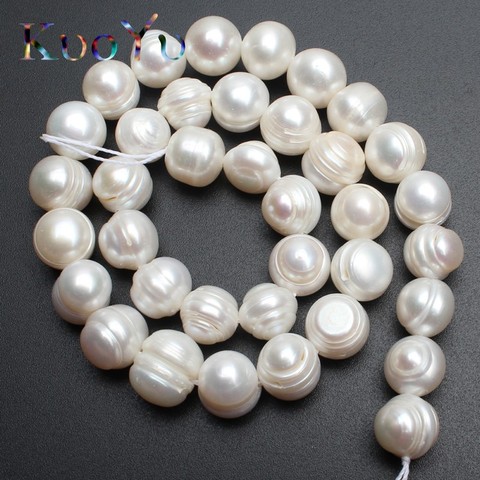 Cuentas de perlas blancas de agua dulce naturales, abalorios redondos sueltos para fabricación de joyas, 15 pulgadas, 4/6/8/9/11MM, joyería DIY para pulsera y collar ► Foto 1/5