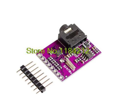 Módulo de procesamiento de datos para Arduino AVR, ARM y PIC, sintonizador Si4703, FM, RDS, RBDS, tablero de ruptura, transmisión de Radio Digital, con pines ► Foto 1/2