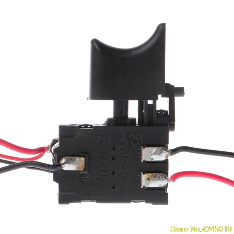 Alta calidad taladro eléctrico polvo Control de velocidad botón disparador interruptor DC 7,2-24 V nuevo ► Foto 1/6