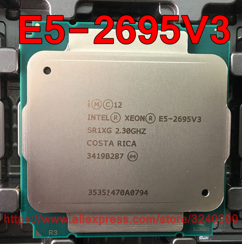 Intel Xeon CPU E5-2695V3, versión QS, 2,3 GHz, 14 núcleos, 35M, 120W, procesador LGA2011-3 E5-2695 V3 E5 2695V3, envío gratis, E5 2695 V3 ► Foto 1/1