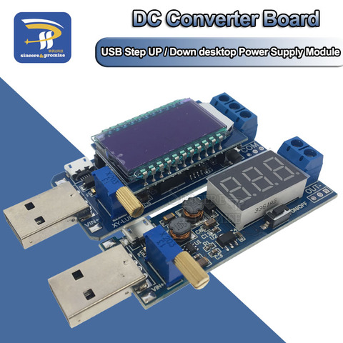 DC-DC de 5V a 3,5 V/ 9V/12V LCD USB, módulo de fuente de alimentación de escritorio, convertidor ajustable de buck-boost, voltímetro de 1,2 V-24V ► Foto 1/6