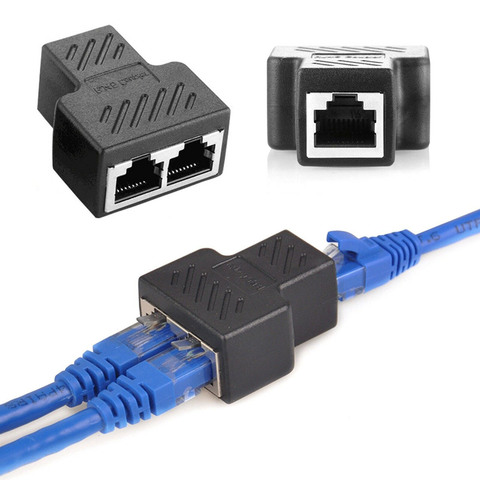 Conector Y divisor RJ45 Cat7/6/5e, Cable de red LAN, adaptador extensor para Cable Ethernet ► Foto 1/6