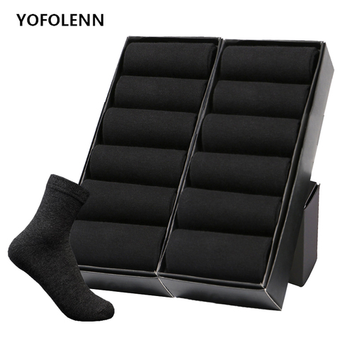 Lote de 12 pares de calcetines de algodón para hombre de talla grande, calcetines desodorantes para hombres de negocios, calcetines transpirables de Color sólido para hombre, talla estadounidense (7-11,5), modelo UE 39-48 ► Foto 1/6