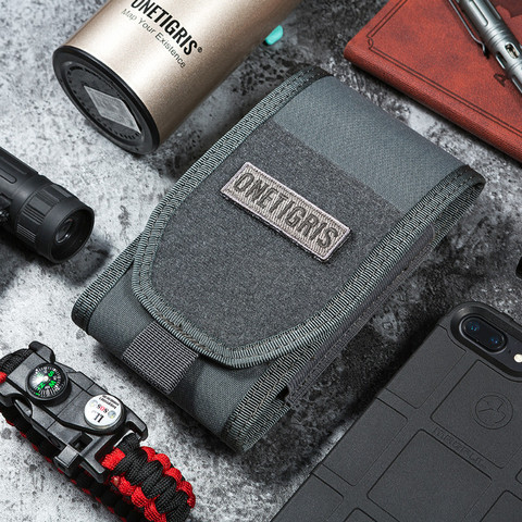 OneTigris MOLLE bolsa de cintura táctica de caza bolsa de soporte para Smartphone para iPhone6s SE iPhone6 Plus 8Plus iPhone X ► Foto 1/6