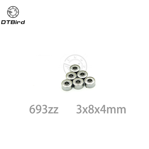 ABEC-3 50 piezas 693ZZ 693 ZZ 3x8x4mm Mini rodamiento de bolas miniatura rodamiento de ranura profunda rodamiento nuevo 3*8*4mm ► Foto 1/5