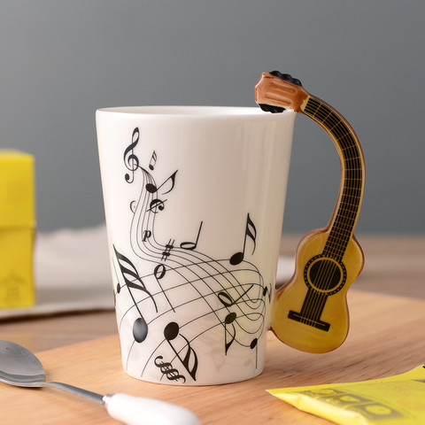 Taza para té de cerámica con guitarra española, artículo Musical para café, artículos musicales, regalo para guitarra, novedad ► Foto 1/5