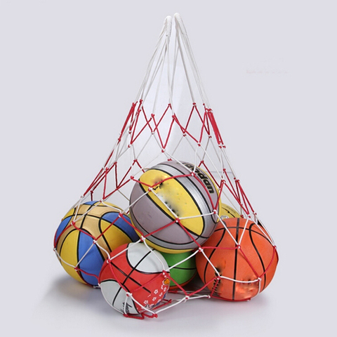 1 Uds 10 bolas bolsa de red para llevar deportes al aire libre de fútbol red portátil equipo de deportes de baloncesto voleibol bola bolsa de red ► Foto 1/6