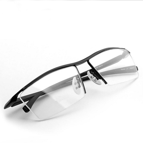 2017 nuevos hombres de marco para gafas de titanio óptica gafas medio marco gafas cuadrado clásico vintage oculos de grau 8189 ► Foto 1/6