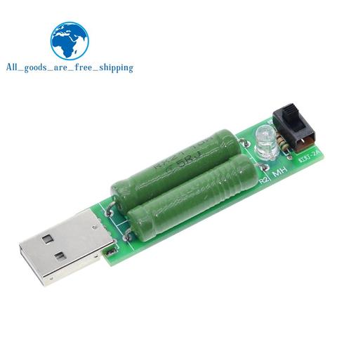 Resistencia de carga de Mini descarga con puerto USB medidor de voltaje de corriente Digital Tester 2A/1A con interruptor 1A verde Led / 2A rojo Led ► Foto 1/6
