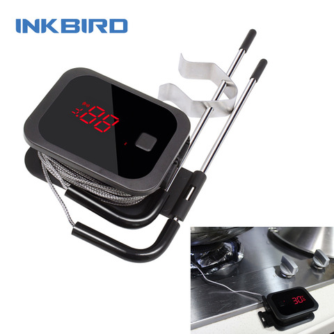 Inkbird-termómetro inalámbrico con Bluetooth para cocinar alimentos, IBT-2X con sondas dobles y temporizador para horno, parrilla de carne y barbacoa ► Foto 1/6