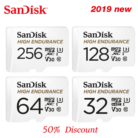 SanDisk-tarjeta microSD U1 de alta resistencia, 32GB, hasta 100 MB/s, 64GB, 128GB, 256GB, Clase 10, velocidad de vídeo U3 V30 Full HD 4K ► Foto 1/6