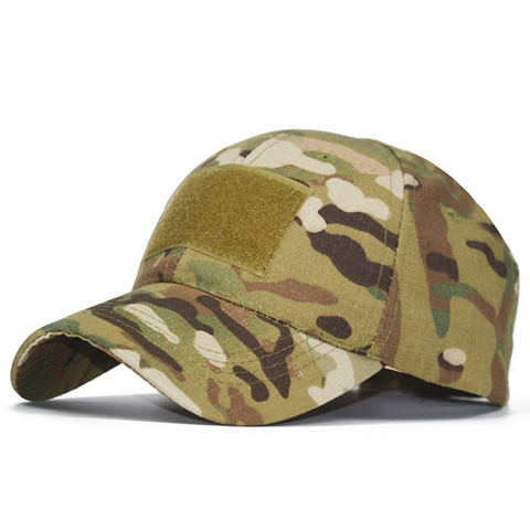 Gorra de béisbol de camuflaje para hombre, gorro de béisbol de camuflaje táctico con Cierre trasero de Velcr para escalada al aire libre, caza, W1007 ► Foto 1/6