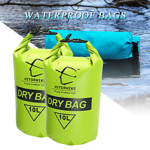 HITORHIKE-bolsa seca impermeable profesional, bolsa para acampar, kayak, Rafting, canoa, natación, mochila, 10L ► Foto 1/6
