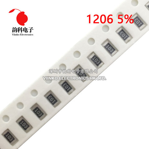 100 Uds 1206 SMD 5% resistencia 0R ~ 10M 1/4W 0 1 10 100, 150, 220, 330 ohm 1K 2,2 K 4,7 K 10K 100K 0R 1R 10R 100R 150R 220R 330R 1M 10M ► Foto 1/4