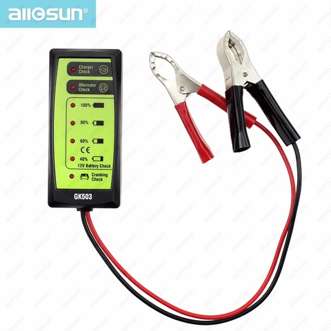 Automotriz 12 V de la batería de coche de LCD Digital de prueba de Auto sistema analizador de alternador de arranque comprobar todos sol GK503 ► Foto 1/5