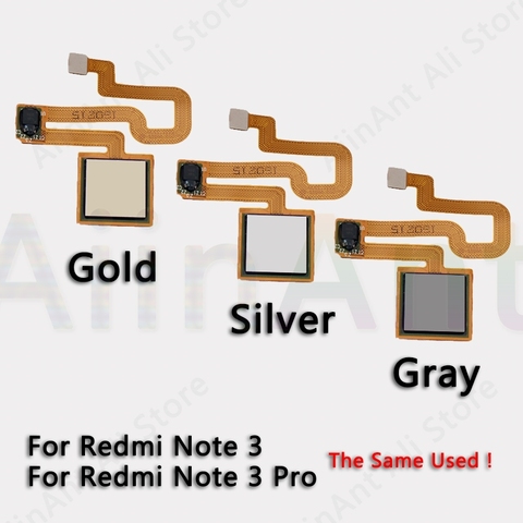 Llave casera Original para Xiaomi Redmi nota 3 Pro 3 s volver botón Fingerprint Sensor Flex Cable de cinta reparación del teléfono parte ► Foto 1/3