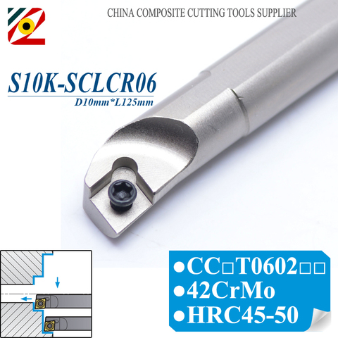 1PC S10K-SCLCR06 S10K-SCLCL06 S10K SCLCR06 SCLCL06 CNC torno herramienta de corte de CCMT060202 CCMT060204 espiral aburrido Bar ► Foto 1/5