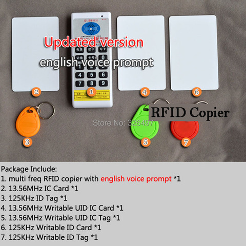 Lector de tarjetas RFID ID/IC NFC, grabador/copiadora/programador + EM4100/EM4305/T5577/m1 s50 UID, etiqueta regrabable cambiable, 125KHz-13,56 MHz ► Foto 1/6