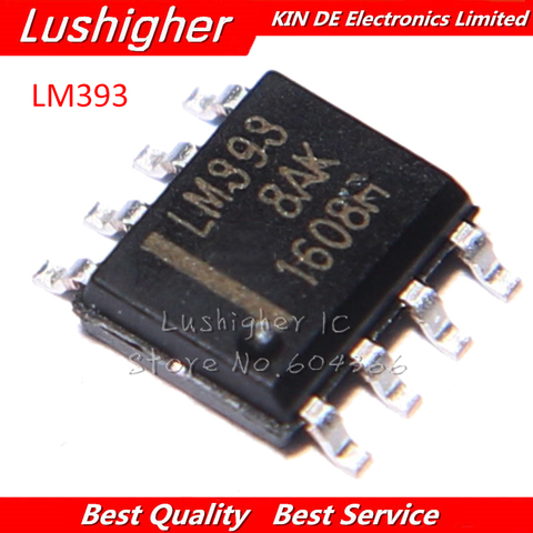 100 Uds LM393D LM393 SOP8 LM393DR SOP SMD amplificador nuevo y Original IC ► Foto 1/5