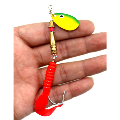 10,5 cm 7,3g cucharilla de pesca dura atraer señuelo de Metal para pesca vertical cebos Spinnerbait de pesca ► Foto 1/6