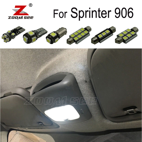 15 Uds luz LED de matrícula para Mercedes Benz para Sprinter 906 W906 caja Bus LED luces interiores de techo + puerta bombilla kit (06-13) ► Foto 1/6