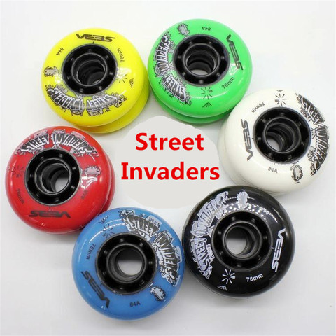 4 unids/lote as84a Street Invaders Slalom FSK ruedas de patín en línea para SEBA HV, amarillo verde Azul Rojo Negro Blanco 80mm 76mm 72mm ► Foto 1/6
