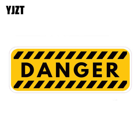 YJZT 16,8 cm * 6 cm advertencia de peligro que recuerda las calcomanías de la pegatina del coche personalidad PVC 12-0386 ► Foto 1/2