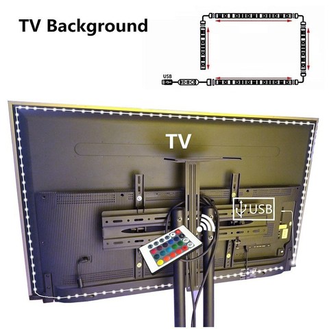 5V 1 M/2 M/3 M a prueba de agua RGB 2835 SMD Led tira puede cambiar de Color para iluminación de fondo de TV con controlador IR USB tira Led ► Foto 1/4