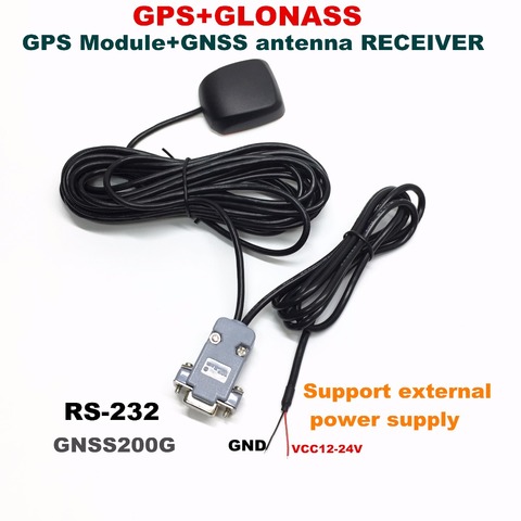 Fuente de alimentación de 12-24V, receptor GPS RS232, DB9 hembra, soporte fuente de alimentación externa GNSS chip diseño admite modo GLONASS ► Foto 1/5