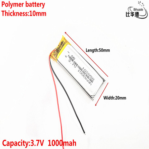 1000 mah de litio-batería de polímero de iones de 3,7 V 102050 KTV batería para el hogar micrófono con amplificador de audio micrófono del ordenador ► Foto 1/5