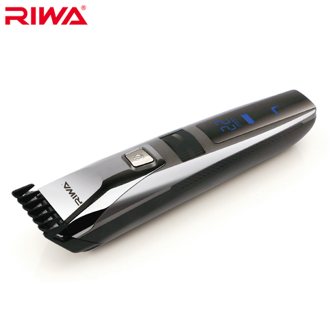 Riwa impermeable hair trimmer cortapelos recargable lcd de visualización de los hombres uno pieza biuld diseño peine k3 ► Foto 1/6