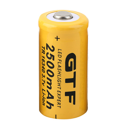 GTF-baterías recargables de iones de litio para linterna, 16340, 2500, 3,7 mAh, 3,7 V, 2500MAH, 16340 ► Foto 1/5