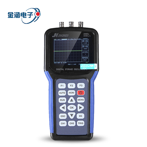 Jinhan JDS2023 osciloscopio portátil de mano 2CH 20MHz 200MSa/S y generador de señal AC ENTRADA DE CC acoplamiento 3,2 pulgadas LCD ► Foto 1/1