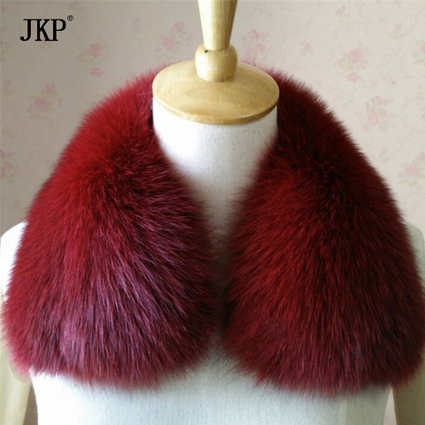 Mujer cuello de piel de zorro Real para abrigo moda cálida piel auténtica de zorro bufanda de invierno ► Foto 1/6