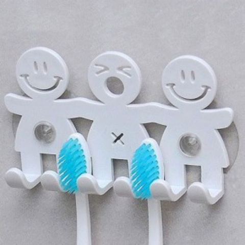Juegos de baño con ventosa de dibujos animados, soporte para cepillo de dientes/ganchos de succión, 5 posiciones, soporte para cepillo de dientes, Envío Gratis ► Foto 1/3