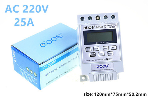 BS316-Interruptor de control del microordenador KG316T, controlador de tiempo de lámpara de calle, temporizador electrónico, interruptor de 220v, versión en inglés ► Foto 1/1