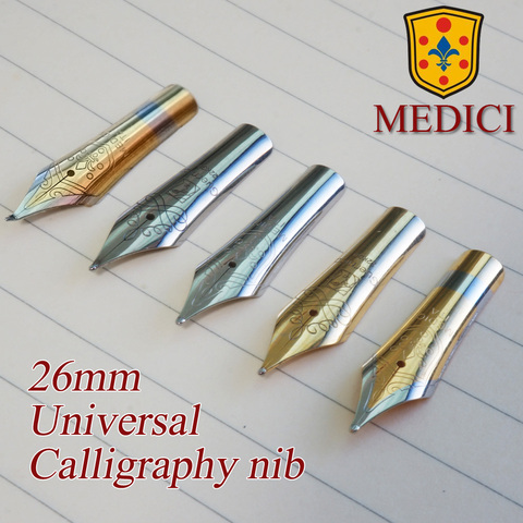 Universal 26mm plumilla para estilográfica chapado en oro reemplazar punta de iridio caligrafía para medici 200 pimio 912 de 916, 918 b, ► Foto 1/6