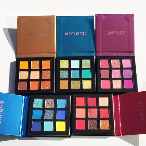 Beauty Glazed-paleta de sombras de ojos, 1 Uds., mate y brillante, paleta de maquillaje resistente al agua, pigmentos de sombra de ojos prensados, TSLM2 ► Foto 1/6